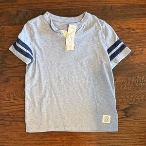 GAP Heather Blue Tee with Dark Blue Stripes